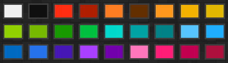 Paleta de colores predefinidos