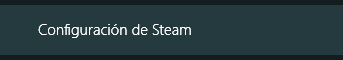 Botón de configuración de Steam