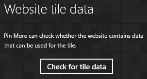 Check for tile data button
