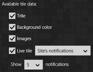 Available tile data